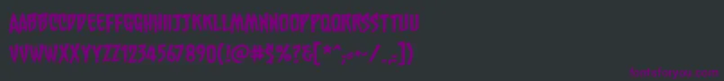 ChainsawzbbReg Font – Purple Fonts on Black Background
