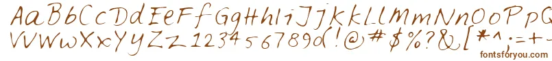 Feltpen-Schriftart – Braune Schriften