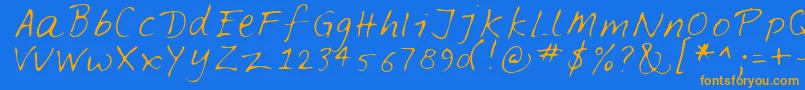 More about Feltpen Font Feltpen Font – Orange Fonts on Blue Background