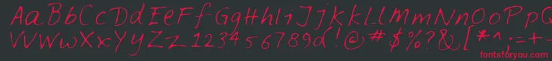 Feltpen Font – Red Fonts on Black Background