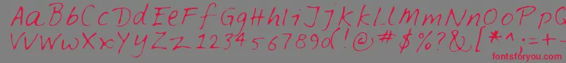 Feltpen Font – Red Fonts on Gray Background