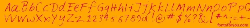 Шрифт Feltpen – красные шрифты на оранжевом фоне