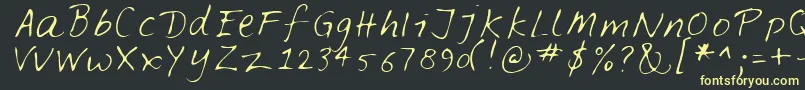 Feltpen Font – Yellow Fonts on Black Background