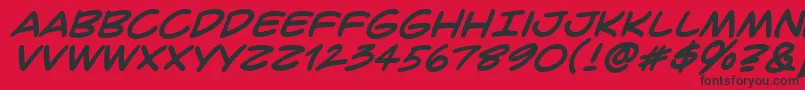 Crimfbb Font – Black Fonts on Red Background