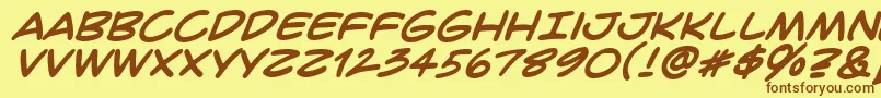 Crimfbb Font – Brown Fonts on Yellow Background