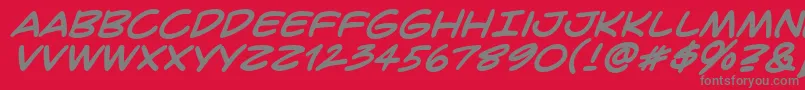 Crimfbb Font – Gray Fonts on Red Background