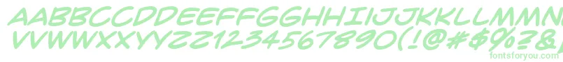 Crimfbb Font – Green Fonts on White Background