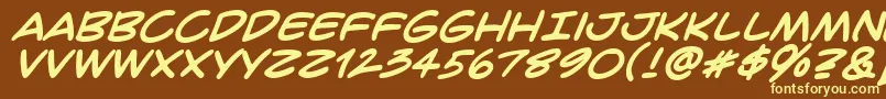 Crimfbb Font – Yellow Fonts on Brown Background