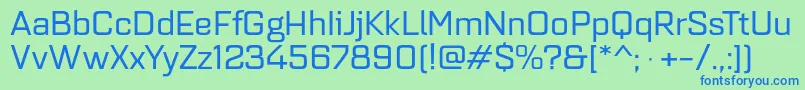 Quarcaextregular Font – Blue Fonts on Green Background