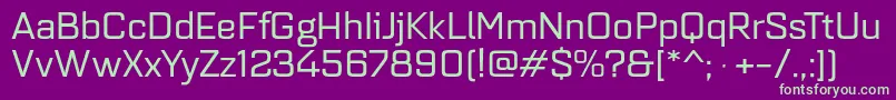 Quarcaextregular Font – Green Fonts on Purple Background