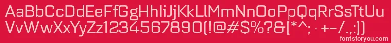 Quarcaextregular Font – Pink Fonts on Red Background