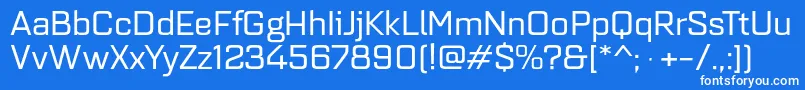 Quarcaextregular Font – White Fonts on Blue Background
