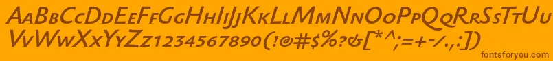 Подробнее о шрифте SebastianmediumscItalic Шрифт SebastianmediumscItalic – коричневые шрифты на оранжевом фоне