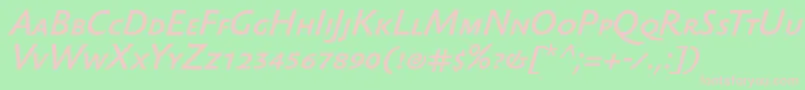 More about SebastianmediumscItalic Font SebastianmediumscItalic Font – Pink Fonts on Green Background