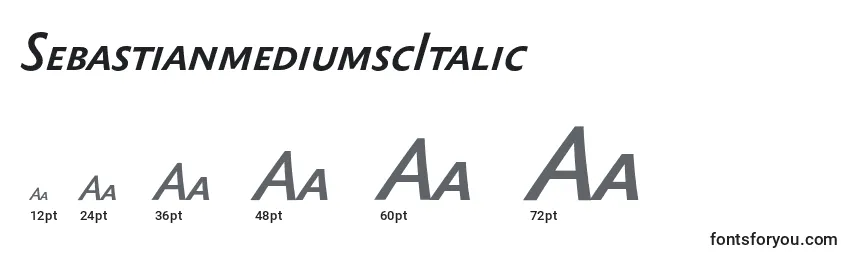 SebastianmediumscItalic font sizes