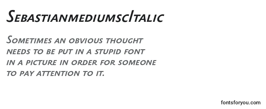 SebastianmediumscItalic Font