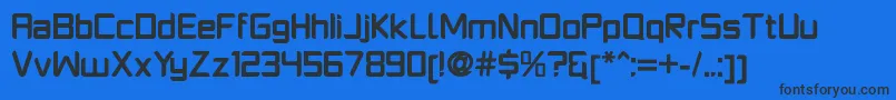 PlatformoneBold Font – Black Fonts on Blue Background