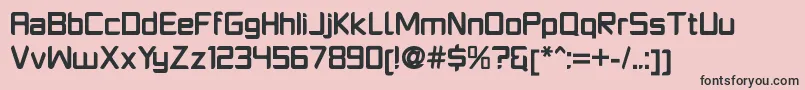 フォントPlatformoneBold – ピンクの背景に黒い文字