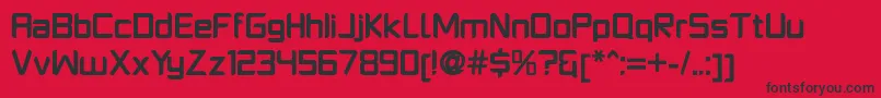 PlatformoneBold Font – Black Fonts on Red Background