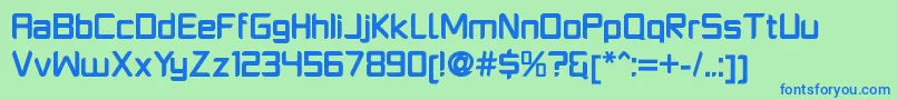 PlatformoneBold-fontti – siniset fontit vihreällä taustalla