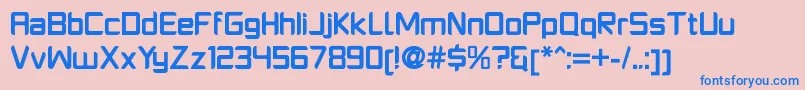 PlatformoneBold-fontti – siniset fontit vaaleanpunaisella taustalla