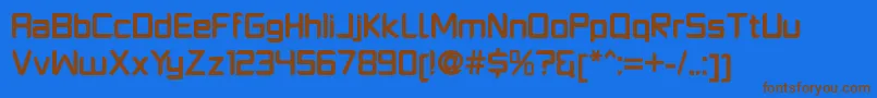 Шрифт PlatformoneBold – коричневые шрифты на синем фоне