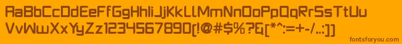 PlatformoneBold Font – Brown Fonts on Orange Background