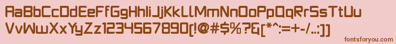 フォントPlatformoneBold – ピンクの背景に茶色のフォント