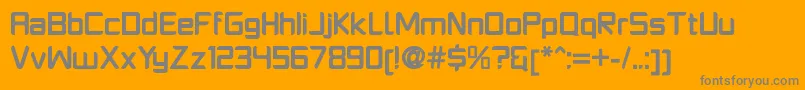 PlatformoneBold-fontti – harmaat kirjasimet oranssilla taustalla
