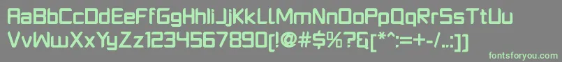 PlatformoneBold Font – Green Fonts on Gray Background