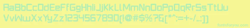PlatformoneBold Font – Green Fonts on Yellow Background