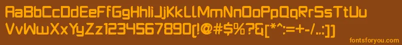 PlatformoneBold Font – Orange Fonts on Brown Background