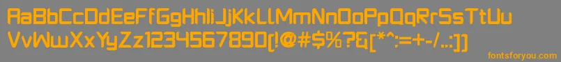 PlatformoneBold Font – Orange Fonts on Gray Background