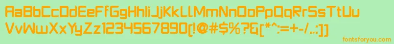 PlatformoneBold Font – Orange Fonts on Green Background