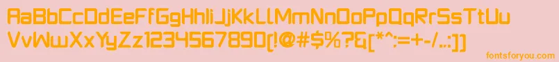 PlatformoneBold Font – Orange Fonts on Pink Background