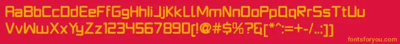 PlatformoneBold Font – Orange Fonts on Red Background