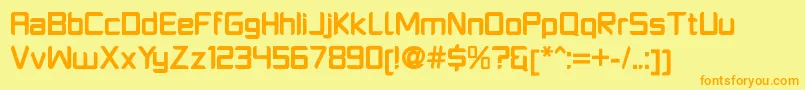 PlatformoneBold Font – Orange Fonts on Yellow Background