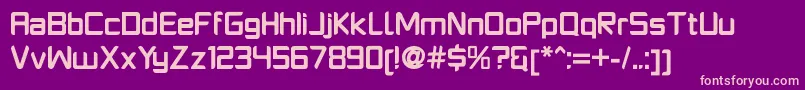 PlatformoneBold-Schriftart – Rosa Schriften auf violettem Hintergrund