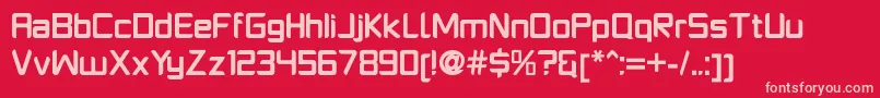 PlatformoneBold-fontti – vaaleanpunaiset fontit punaisella taustalla