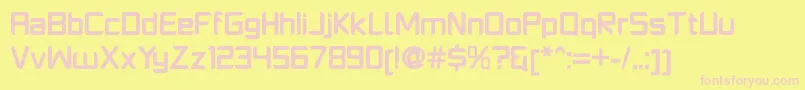 PlatformoneBold Font – Pink Fonts on Yellow Background