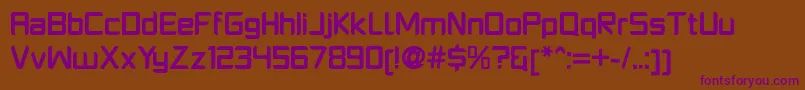 PlatformoneBold Font – Purple Fonts on Brown Background