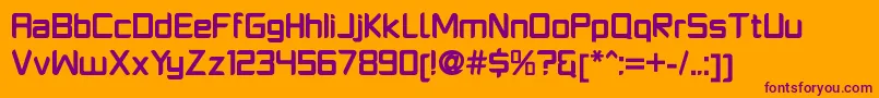 PlatformoneBold Font – Purple Fonts on Orange Background