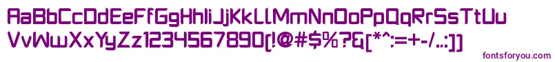 PlatformoneBold-Schriftart – Violette Schriften auf weißem Hintergrund