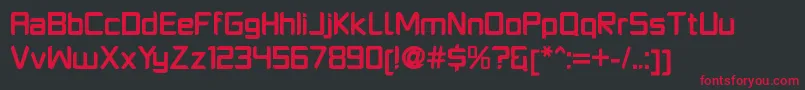 フォントPlatformoneBold – 黒い背景に赤い文字