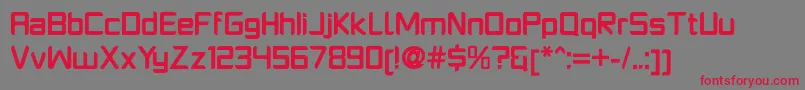 PlatformoneBold Font – Red Fonts on Gray Background