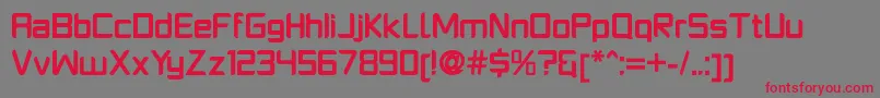 PlatformoneBold-fontti – punaiset fontit harmaalla taustalla