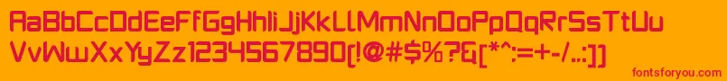 フォントPlatformoneBold – オレンジの背景に赤い文字