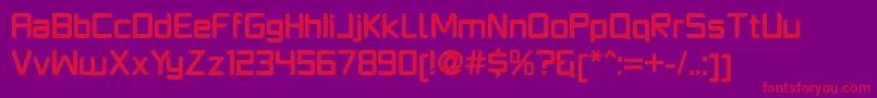 PlatformoneBold-fontti – punaiset fontit violetilla taustalla