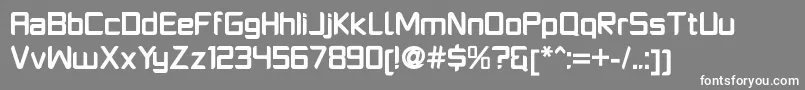 フォントPlatformoneBold – 灰色の背景に白い文字