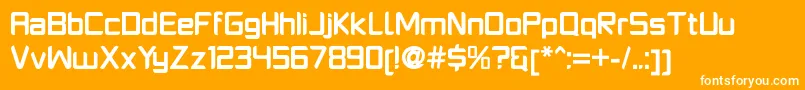 Шрифт PlatformoneBold – белые шрифты на оранжевом фоне